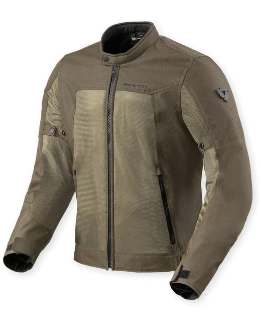 Revit Motorradjacke Eclipse 2 Motorrad Textiljacke Atmungsaktiv protektoren reflektierende abriebfest kühlend reißversc in Green für Herren