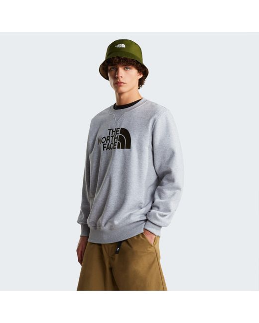 The North Face Kapuzensweatshirt M DREW PEAK REGULAR CREW sportlicher Stil in Gray für Herren