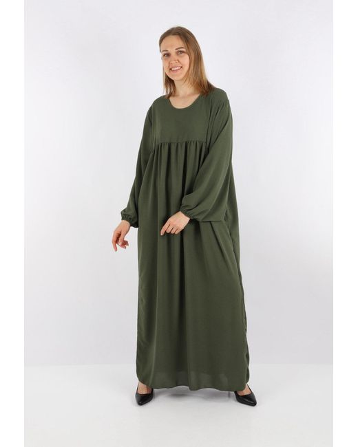 Hello Miss Green Sommerkleid Beliebte Islamische Keid, Kaftan, Abaya, Kleid für Hijabis Jazz-Stoff
