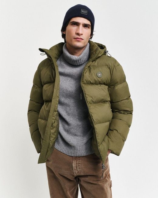 Gant Steppjacke ACTIVE CLOUD JACKET Mit Windschutz-Bündchen, Silikon-Markenbadge in Green für Herren