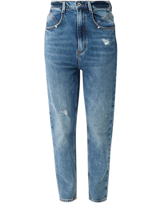 Qs By S.oliver Blue Mom-Jeans Megan high rise