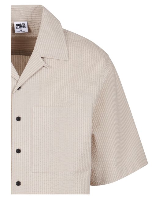 Urban Classics Langarmhemd Relaxed Seersucker Short Sleeve Shirt (1-tlg) in Natural für Herren