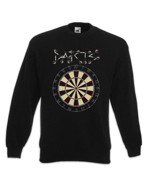Urban Backwoods Darts Target & Arrows Logo Sweatshirt Dart Zielscheibe Pfeile in Black für Herren