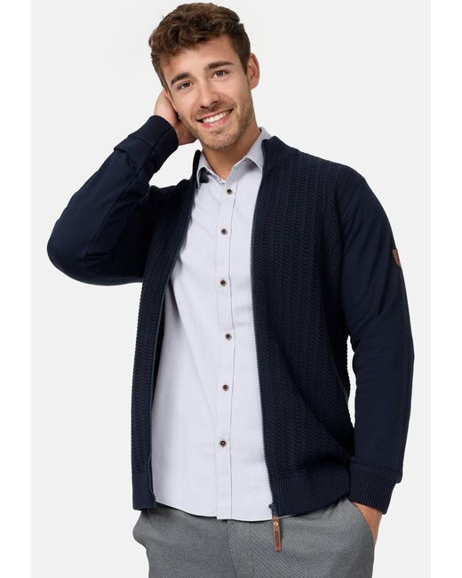 INDICODE Sweatjacke INCason in Blue für Herren