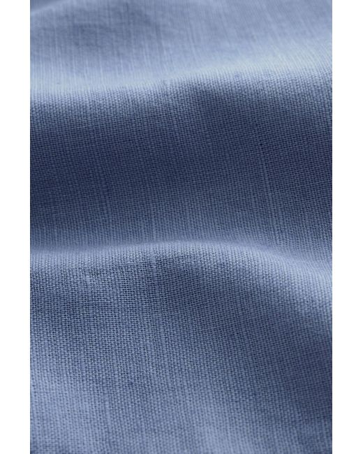 Next Blue Palazzohose Weite Hose aus Leinengemisch mit elastischem Bund (1-tlg)