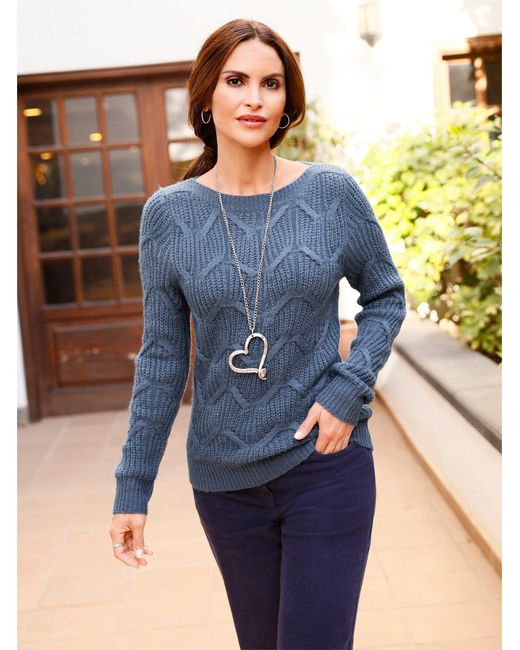 WITT Blue Strickpullover Langarm-Pullover