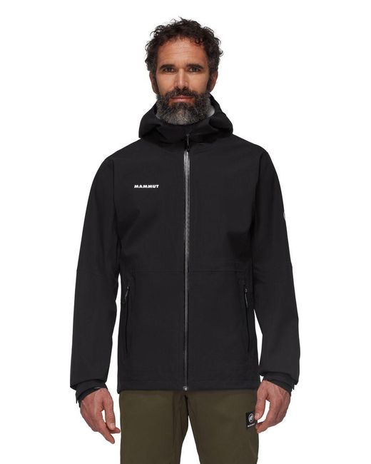 Mammut Funktionsjacke Linard Guide HS Hooded Jacket , Hardshell-Jacke in Black für Herren
