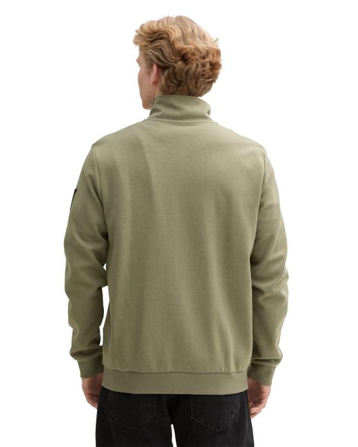 Tom Tailor Funktionsjacke stand up collar sweat jacket in Green für Herren