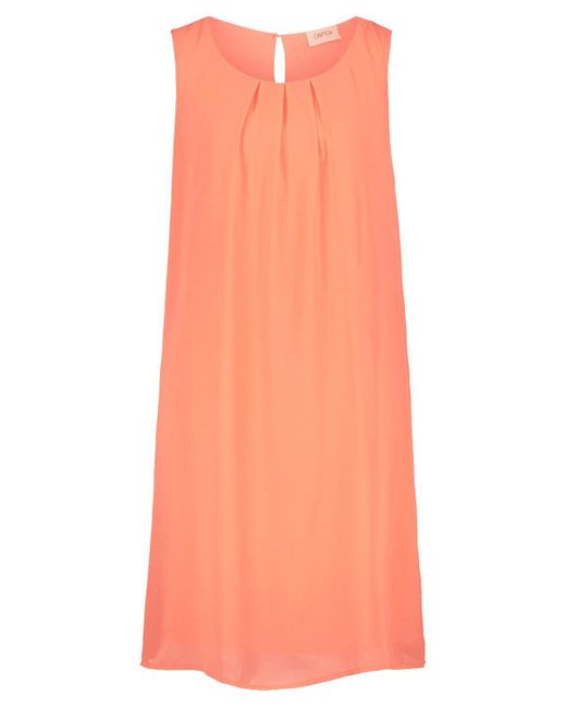 Cartoon Orange Sommerkleid Kleid Kurz ohne Arm