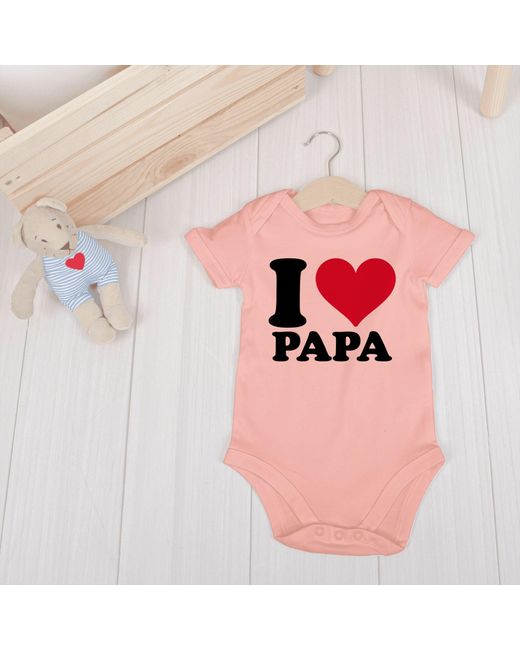 Shirtracer Pink Shirtbody I Love Papa