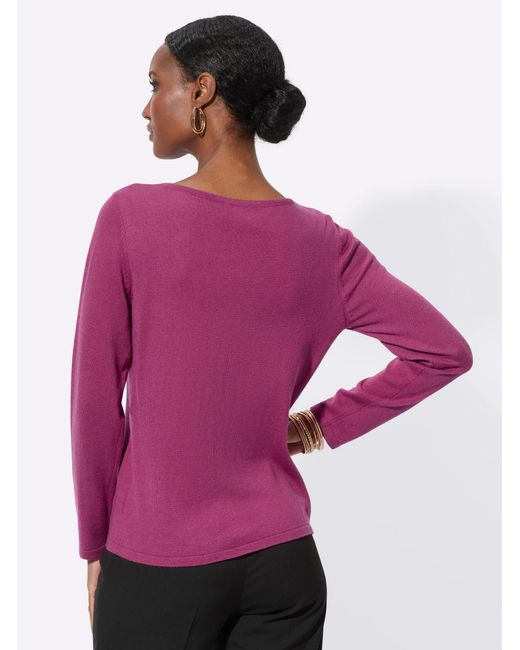 Creation L Purple Strickpullover Langarm-Pullover