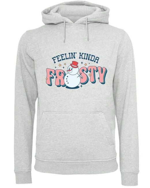 F4NT4STIC Gray Kapuzenpullover Feelin Kinda Frosty Snowman Premium Qualität