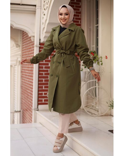 Misskyle Brown Schulterklappen Trenchcoat