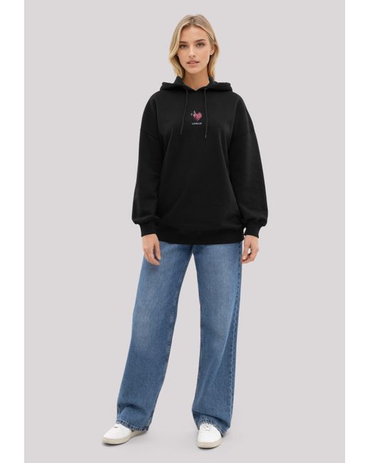 F4NT4STIC Blue Kapuzenpullover Pixel Herz bestickt, Premium Qualität