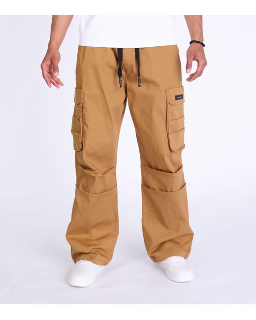 DENIM HOUSE Jeans Baggy Cargo Hose Sommer Loose Fit Pant in Brown für Herren