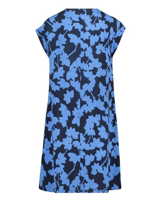 BETTY&CO Sommerkleid Kleid Kurz ohne Arm, Dark /Blue
