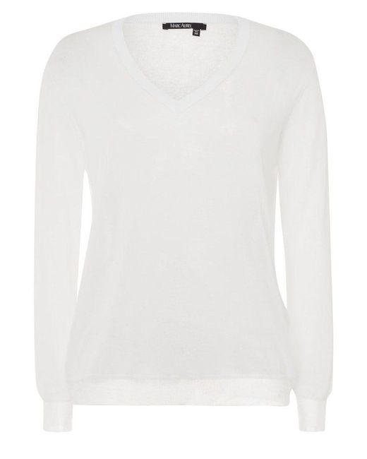 MARC AUREL Strickpullover Strick off white varied