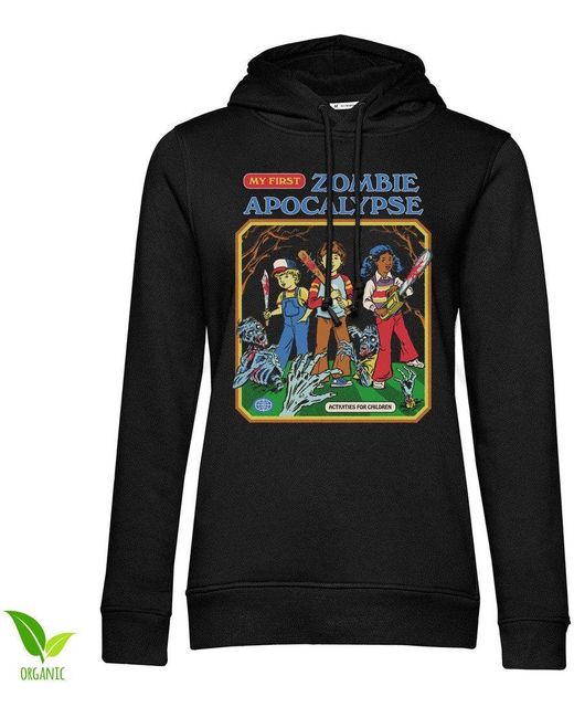 Steven Rhodes Black My First Zombie Apocalypse Girly Hoodie
