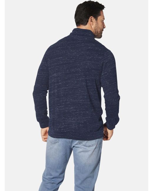 Jan Vanderstorm Sweatshirt KERVIK mit weitem Kragen in Blue für Herren