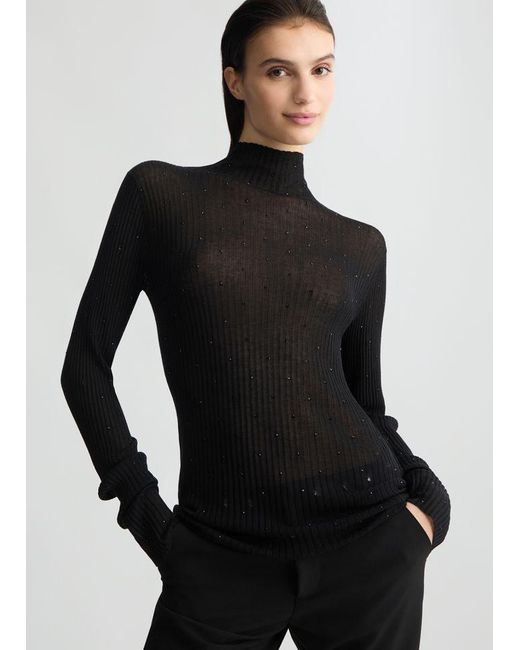 Liu Jo Black Langarmshirt – Sexy Shirt mit Strass