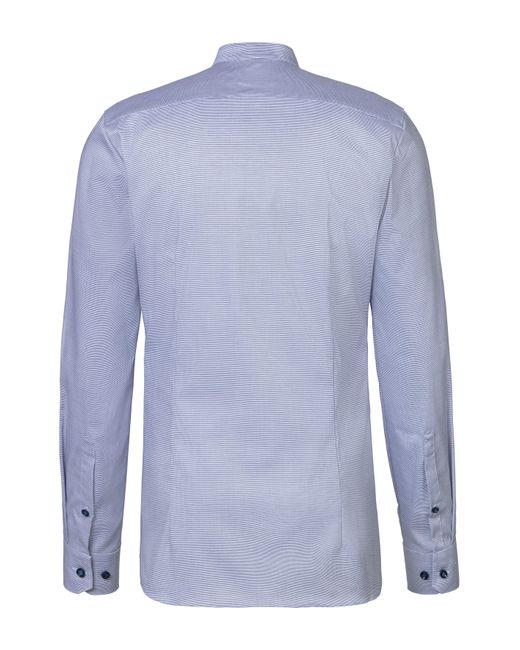 Olymp Businesshemd No.6 six mit Minimal-Print in Blue für Herren