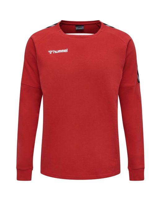 Hummel Fleecepullover Sweatshirt Authentic Training Sweat 205373 in Red für Herren
