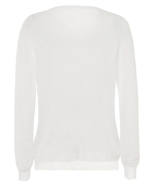 MARC AUREL Strickpullover Strick off white varied