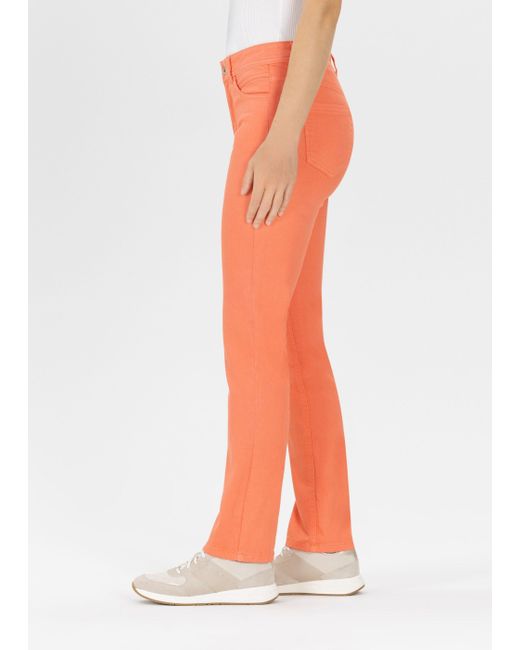 SteHmann Orange Hose im 5-Pocket-Stil