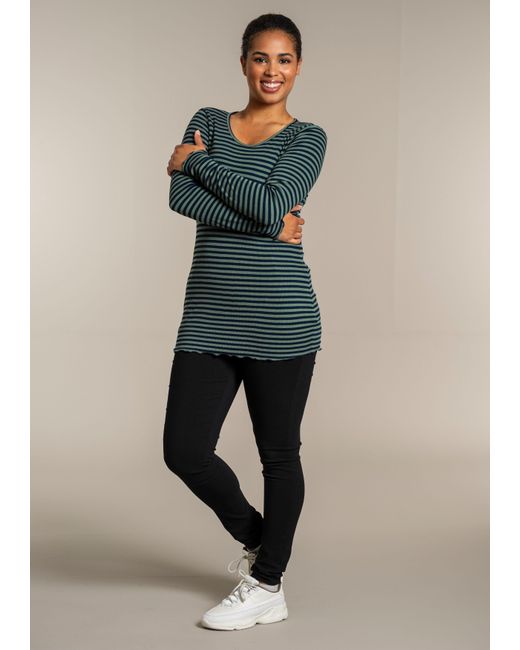SANDGAARD Green Langarmshirt SG147 mit Streifenmuster