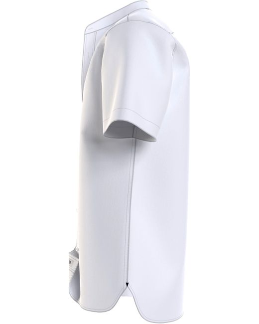 Tommy Hilfiger Kurzarmhemd FLEX POPLIN MAO RF SHIRT Markenstickerei in White für Herren