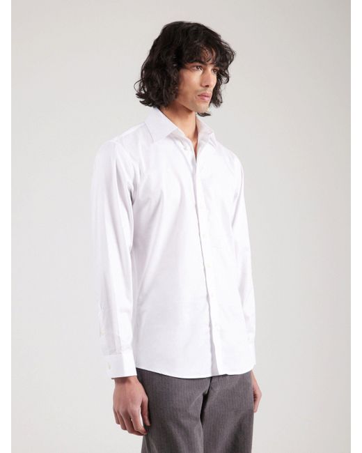 SELECTED Langarmhemd SLHETHAN (1-tlg) in White für Herren