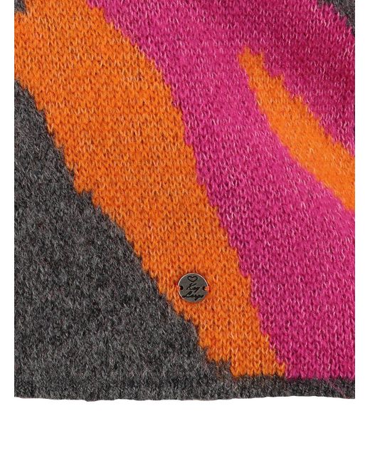 Key Largo Orange Rundhalspullover WKN ZEBRA round (1-tlg)