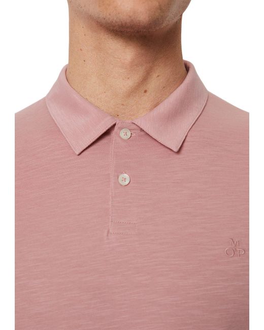 Marc O' Polo Poloshirt mit lebendiger, bewegter Oberfläche in Pink für Herren