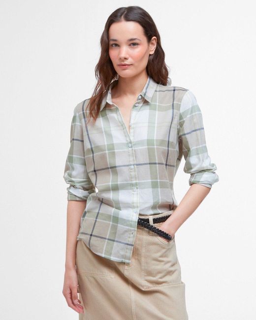 Barbour Natural Hemdbluse Karobluse Bredon