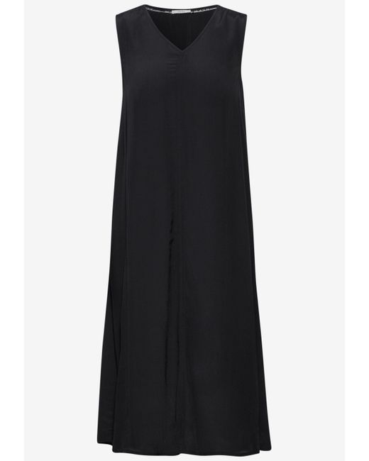 Cecil Black Kurzarmshirt Sommer-Kleid mit Struktur