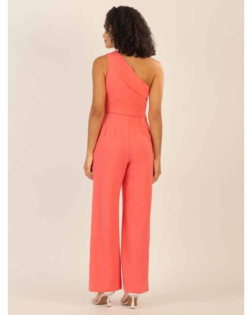 Apart Pink Jumpsuit aus einer leicht strukturierten Ware