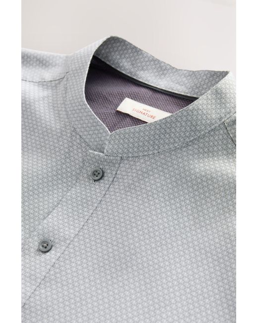 Next Businesshemd Signature Kurta mit Struktur aus 100 % Baumwolle (1-tlg) in Gray für Herren
