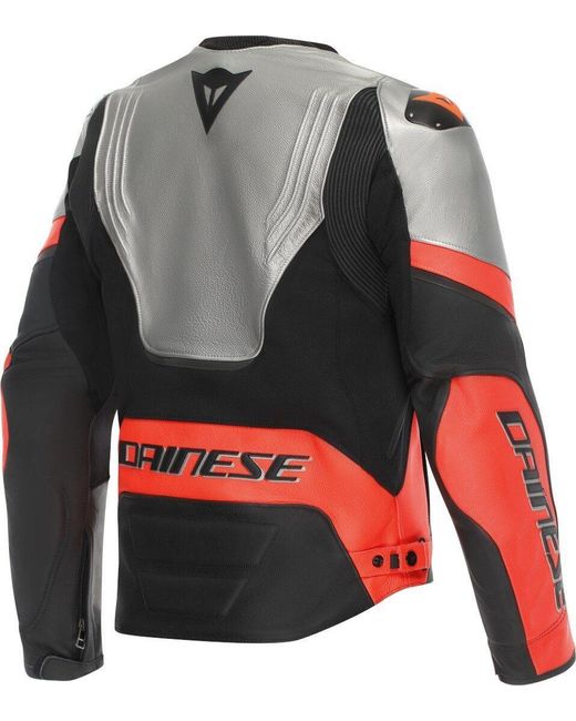 DAINESE Motorradjacke Racing 5 Motorrad Lederjacke Wasserdicht protektoren in Black für Herren
