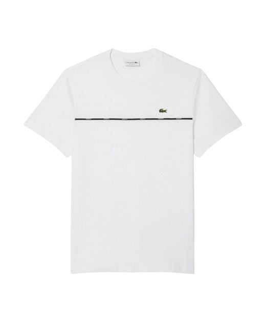 Lacoste T-Shirt Kurzarmshirt (-tlg., 1) in White für Herren
