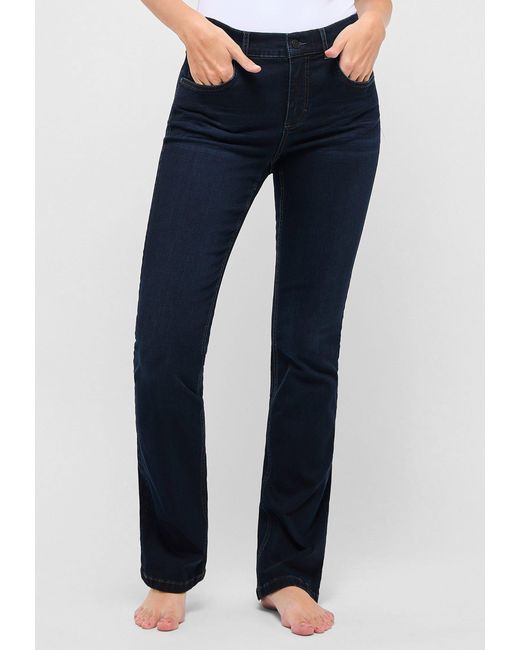 ANGELS Blue Bootcut- Jeans Leni mit elastischem Denim