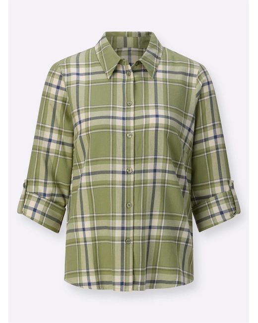 WITT Green Klassische Bluse Flanellbluse