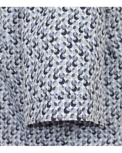 CASA MODA Kurzarmhemd Freizeithemd Kurzarm Print Comfort Fit in Blue für Herren