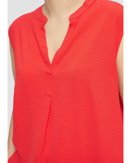 QS Red Langarmbluse Feminines Blusentop