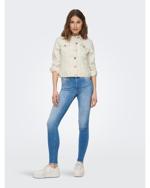 ONLY White Jeansjacke Jeans-Jacke OnlTia Übergangsjacke