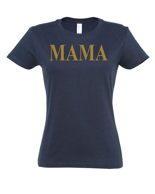 Youth Designz Blue T-Shirt "MAMA" Print Statement Mütter Geburtstag Geschenk mit stylischen Aufdruck für Frauen