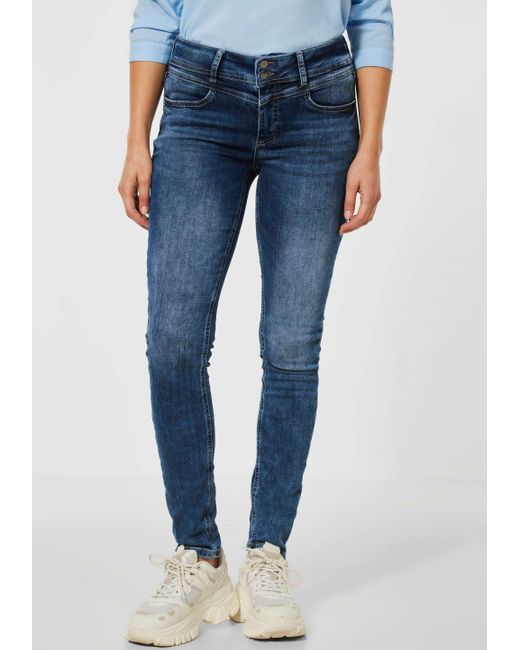 Street One Slim-fit-Jeans York mit leichter Waschung in Blau | Lyst DE