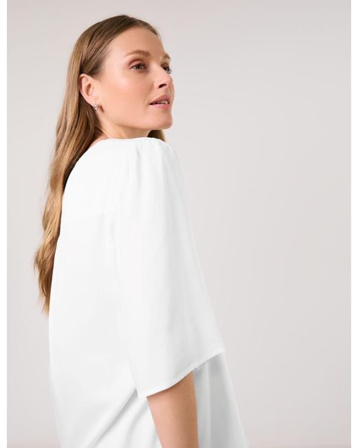 Taifun White Hemdbluse BLUSE 1/2 ARM
