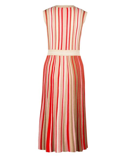 Zero Red Strickkleid mit Streifen Plain/ohne Details