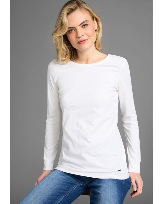 Laura Scott Gray Langarmshirt (3-er Pack) mit Bündchen am Ärmelabschluss