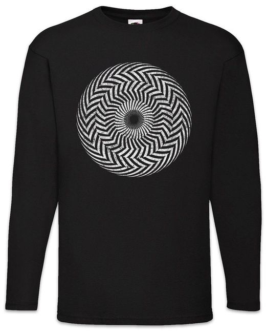 Urban Backwoods Langarmshirt Hypno Circle III Langarm T-Shirt Kreis Magic Kreisel Spirale Hypnose in Black für Herren
